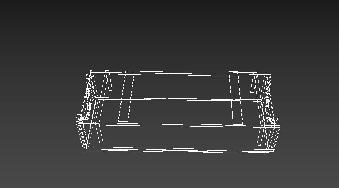 Crate box with handle Low-poly 3D model_13