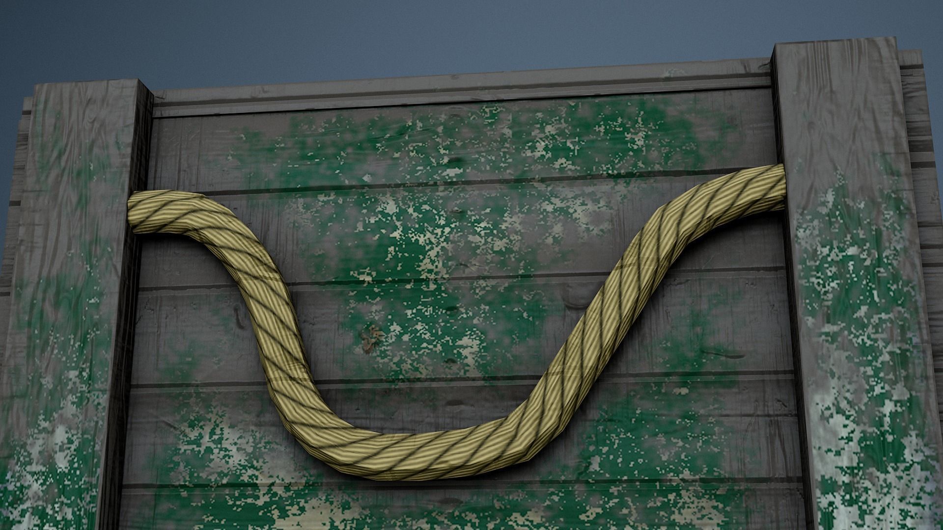 Crate box with handle Low-poly 3D model_6