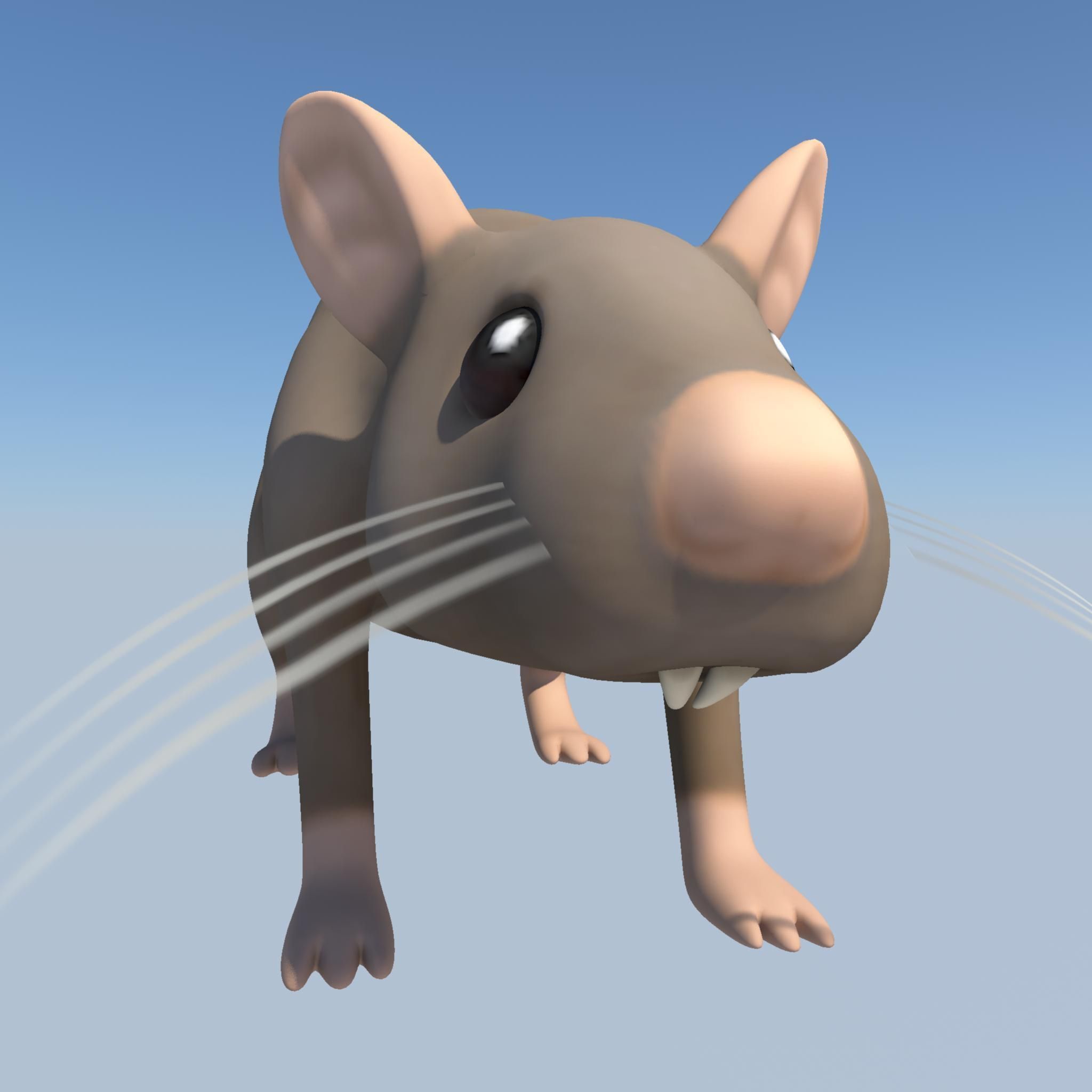 Rat low poly 3d game model Low-poly 3D model_6
