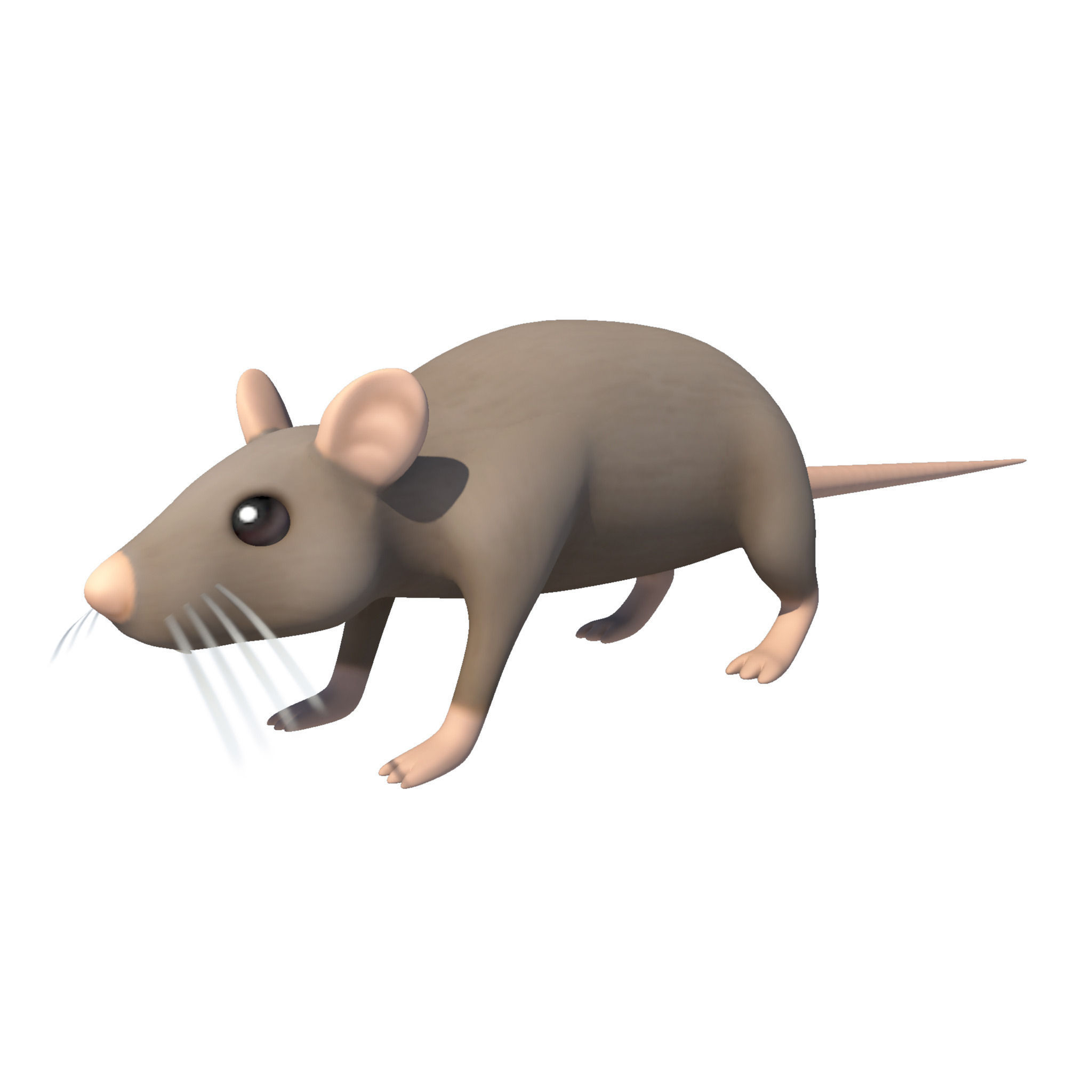Rat low poly 3d game model Low-poly 3D model_1