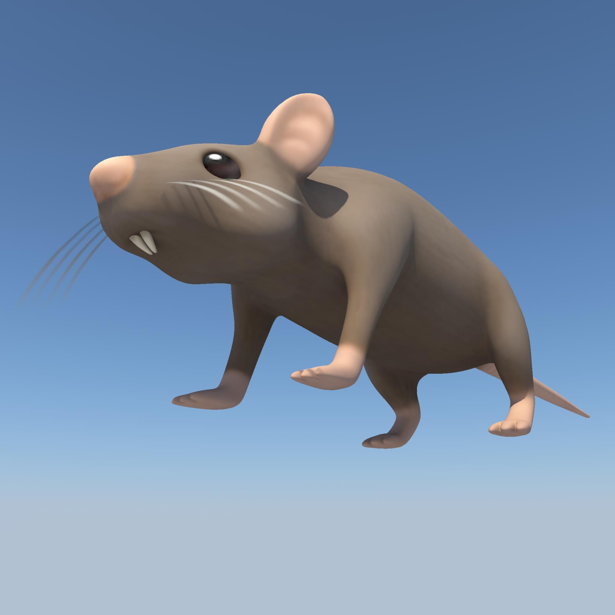 Rat low poly 3d game model Low-poly 3D model_8