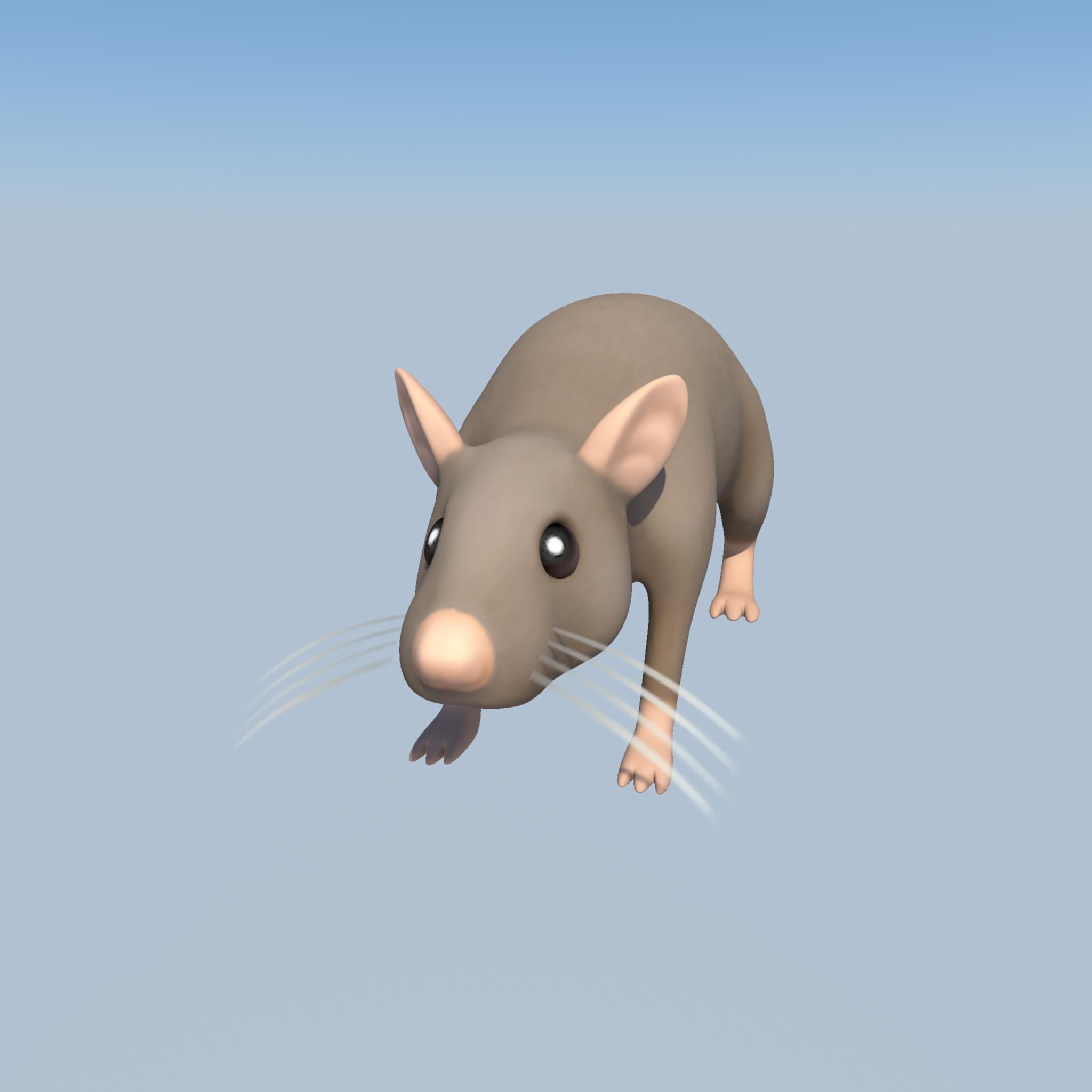 Rat low poly 3d game model Low-poly 3D model_9
