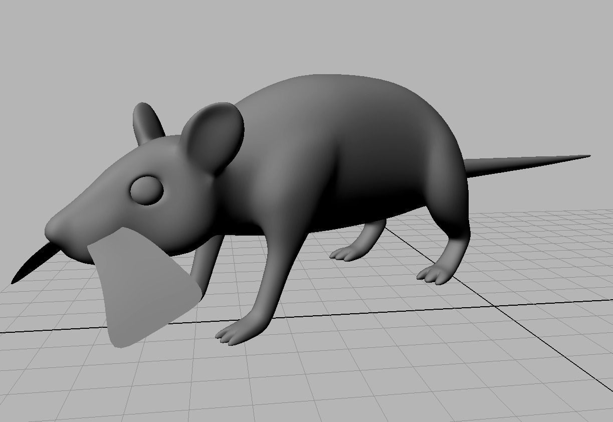 Rat low poly 3d game model Low-poly 3D model_3