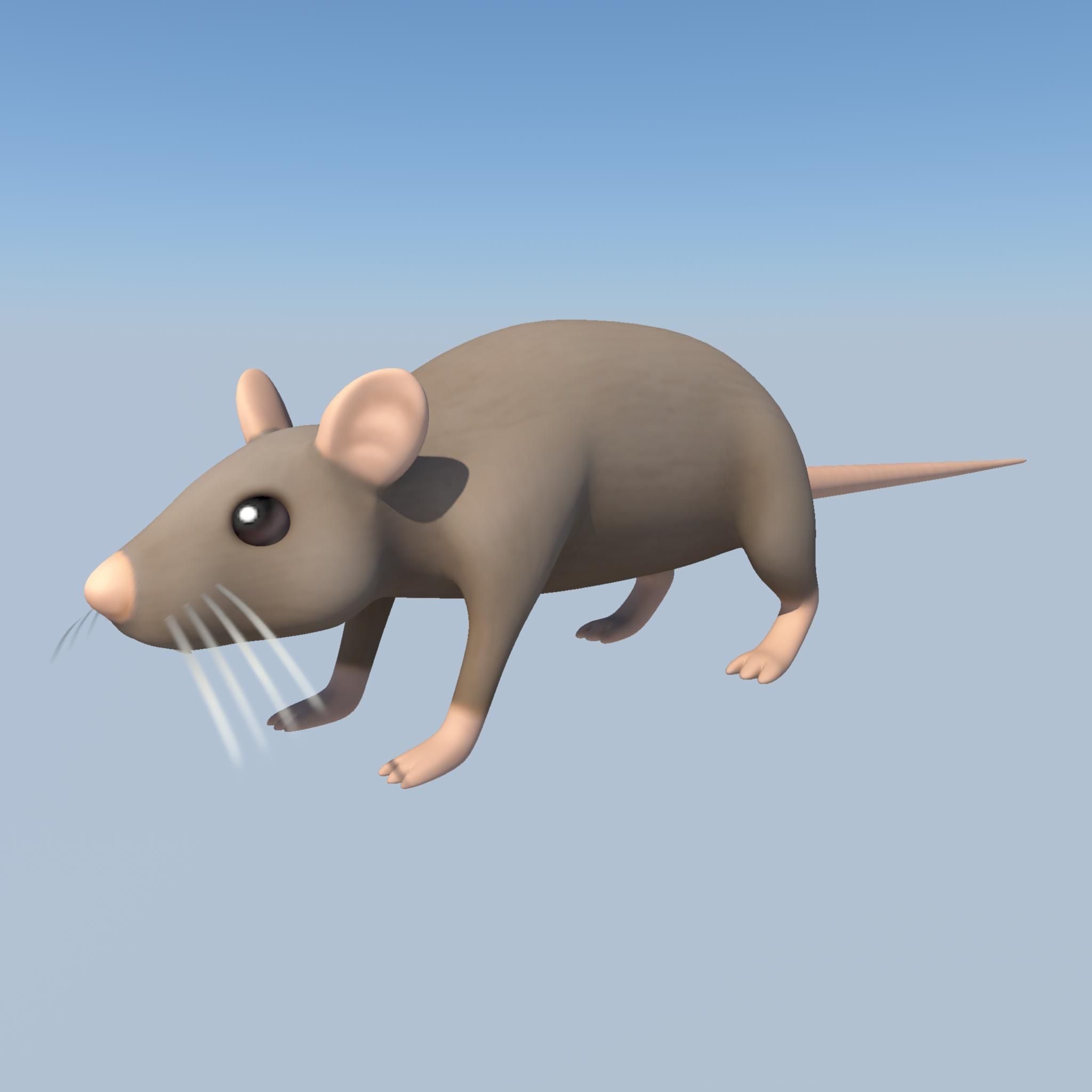 Rat low poly 3d game model Low-poly 3D model_11