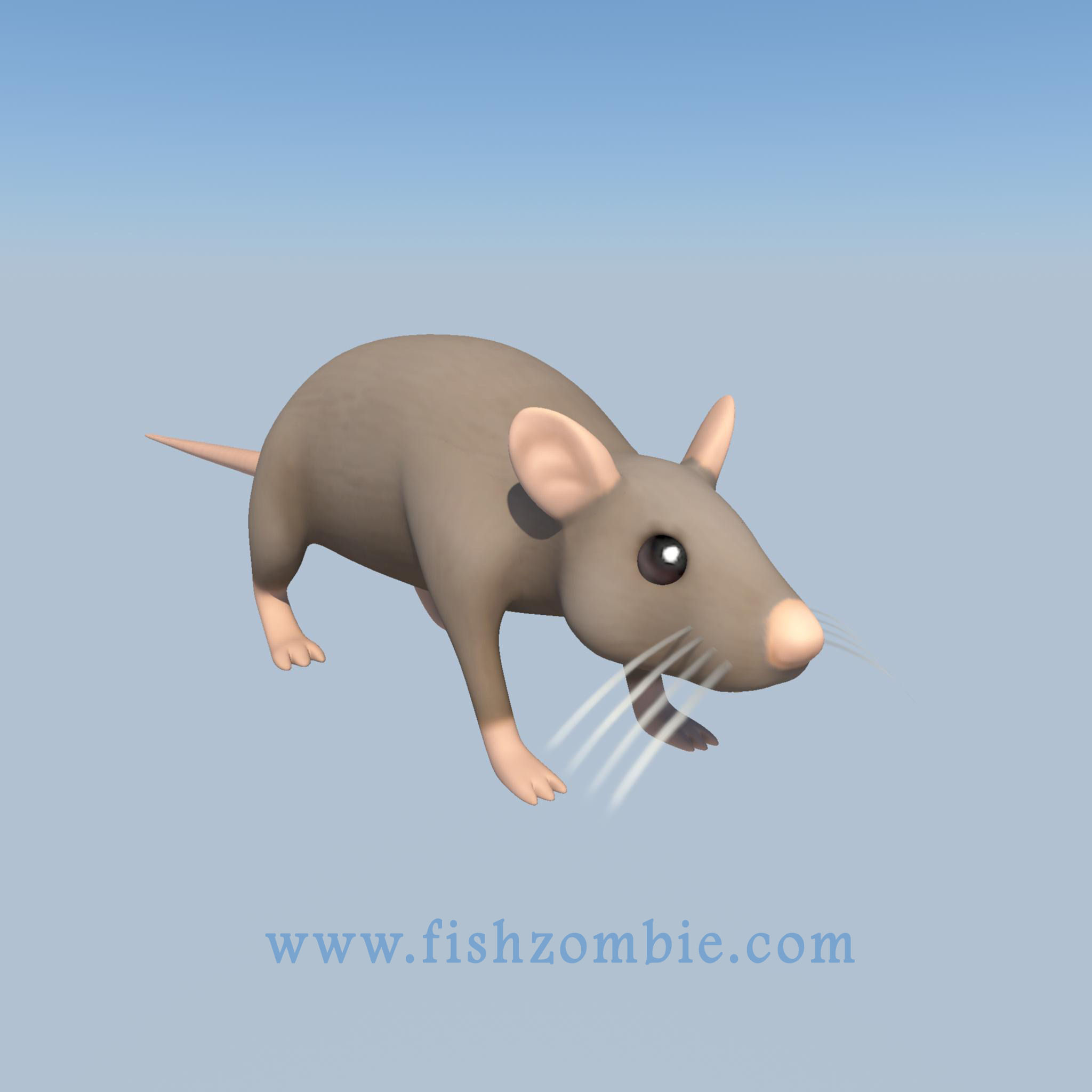 Rat low poly 3d game model Low-poly 3D model_12