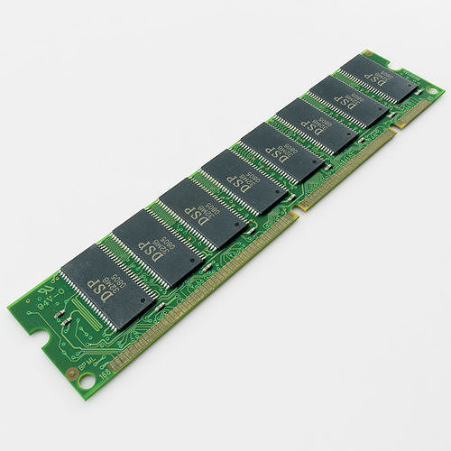 SDRAM computer memory module 3D model