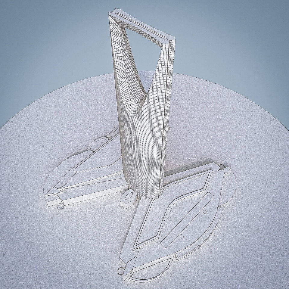 Gulf Buildings Set - 4 Pack Low-poly 3D model_50