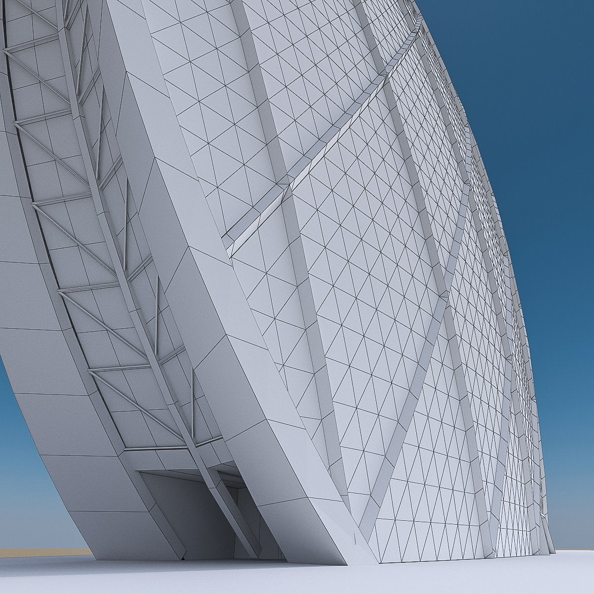 Gulf Buildings Set - 4 Pack Low-poly 3D model_22