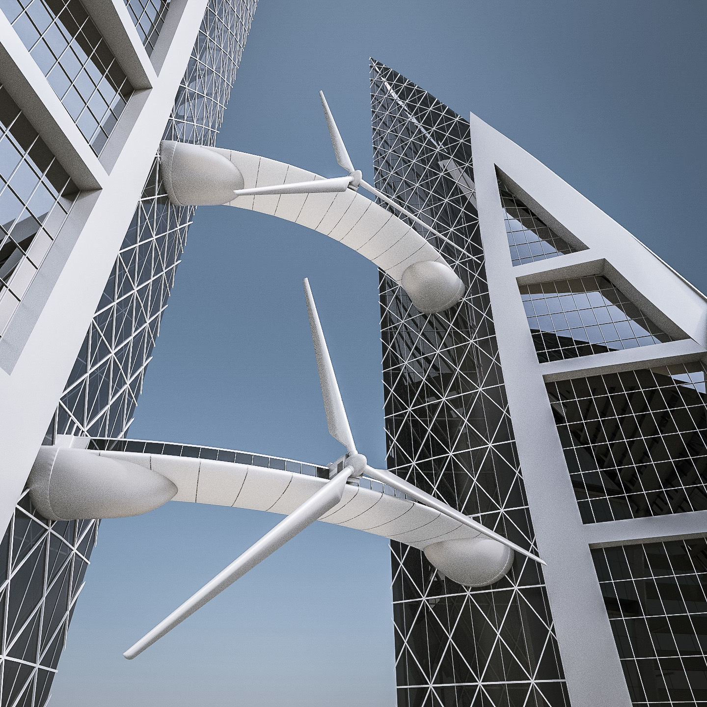 Gulf Buildings Set - 4 Pack Low-poly 3D model_31