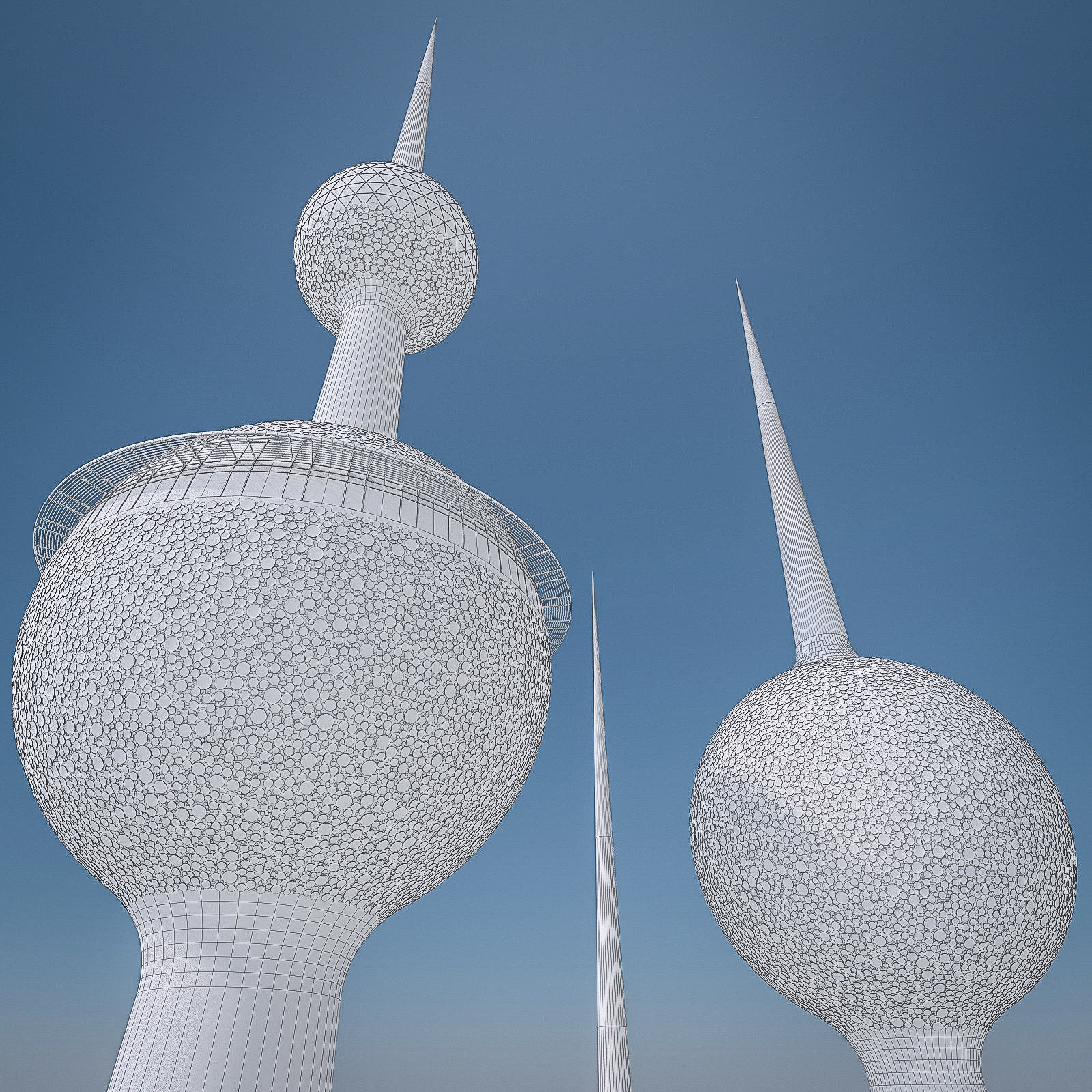 Gulf Buildings Set - 4 Pack Low-poly 3D model_67