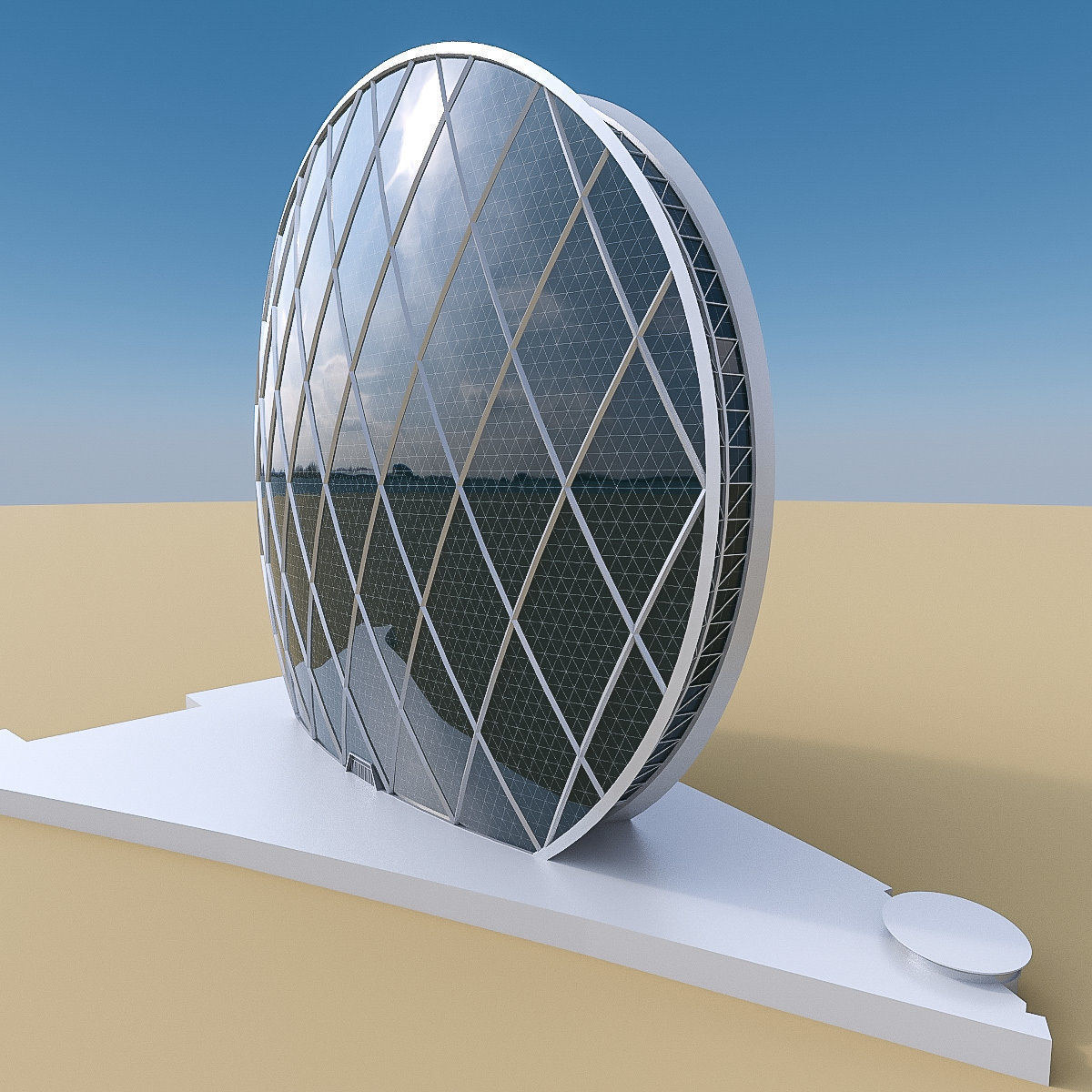 Gulf Buildings Set - 4 Pack Low-poly 3D model_18