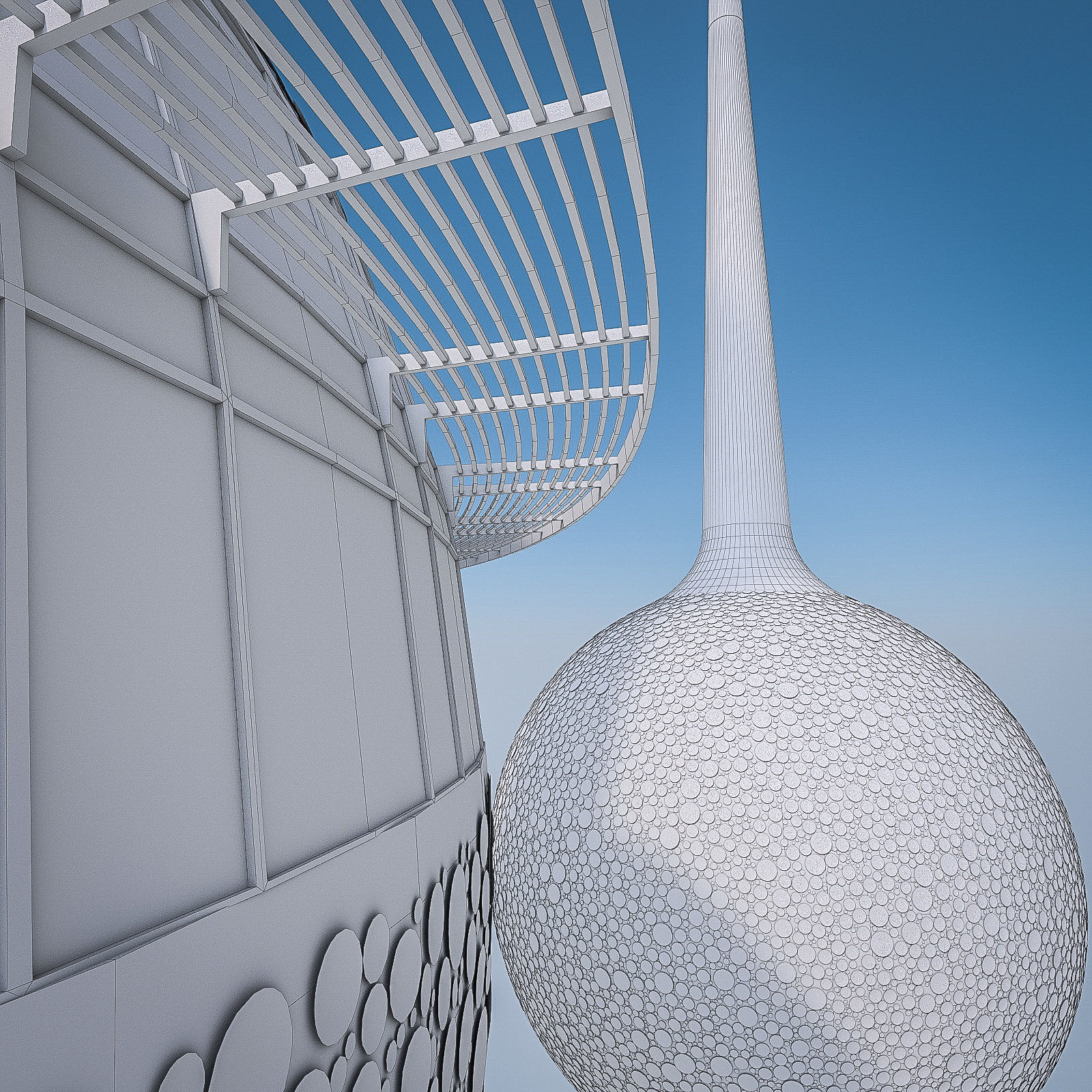 Gulf Buildings Set - 4 Pack Low-poly 3D model_68