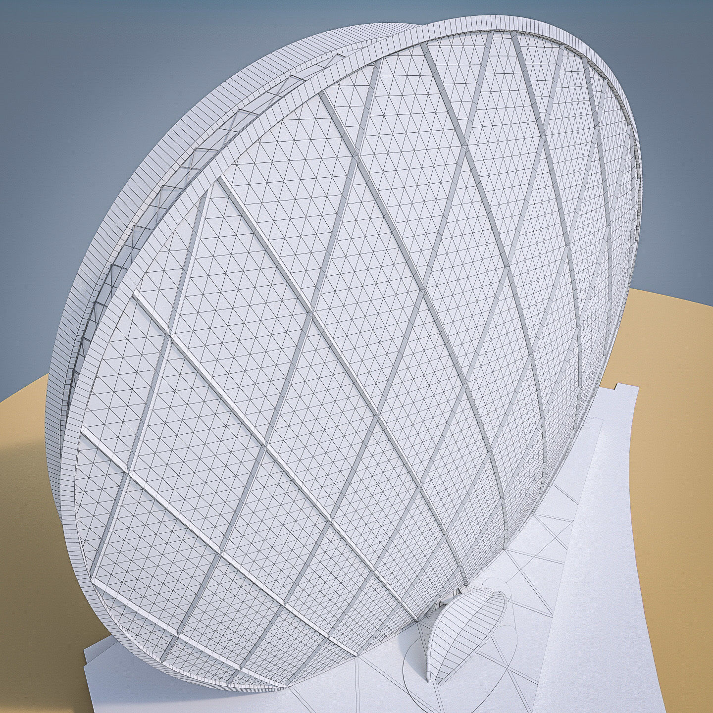 Gulf Buildings Set - 4 Pack Low-poly 3D model_11