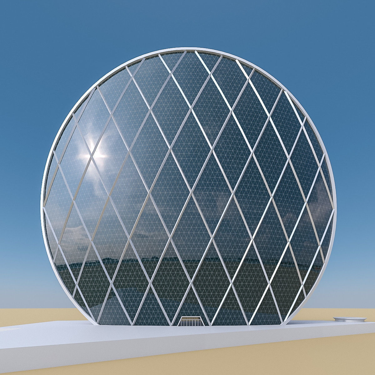 Gulf Buildings Set - 4 Pack Low-poly 3D model_19
