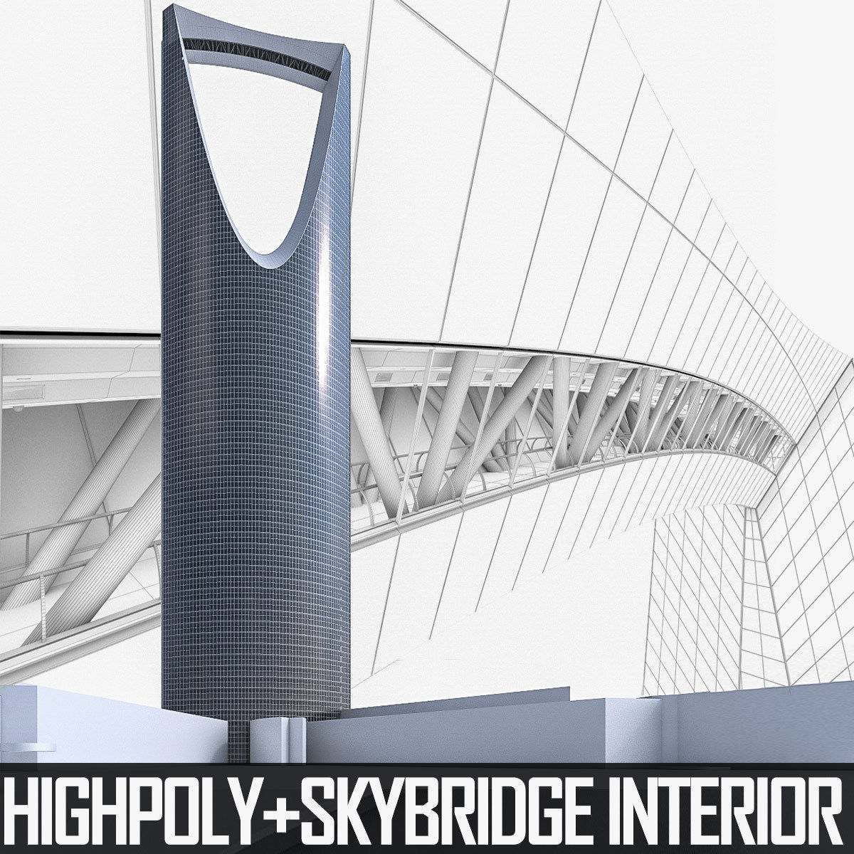 Gulf Buildings Set - 4 Pack Low-poly 3D model_56