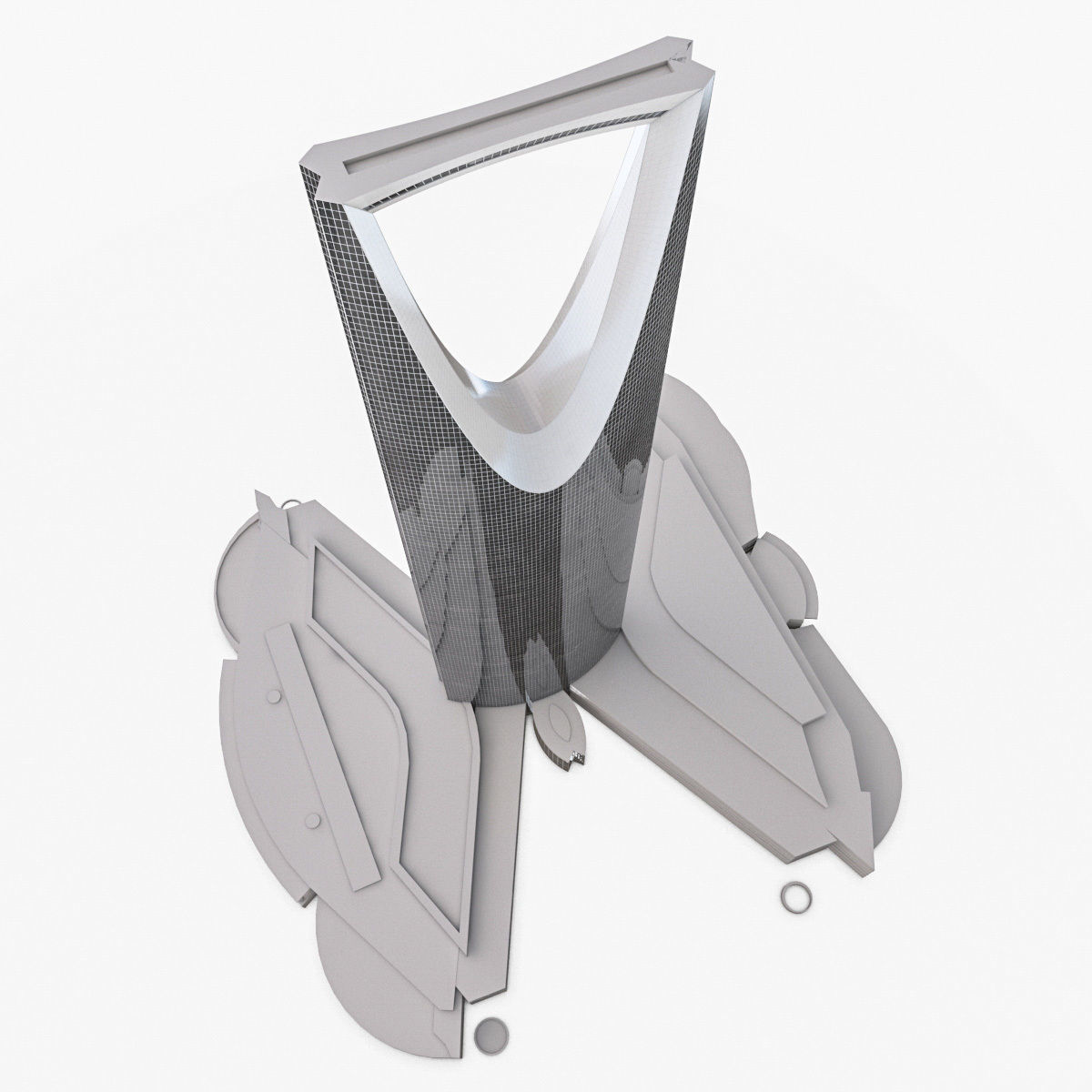 Gulf Buildings Set - 4 Pack Low-poly 3D model_53