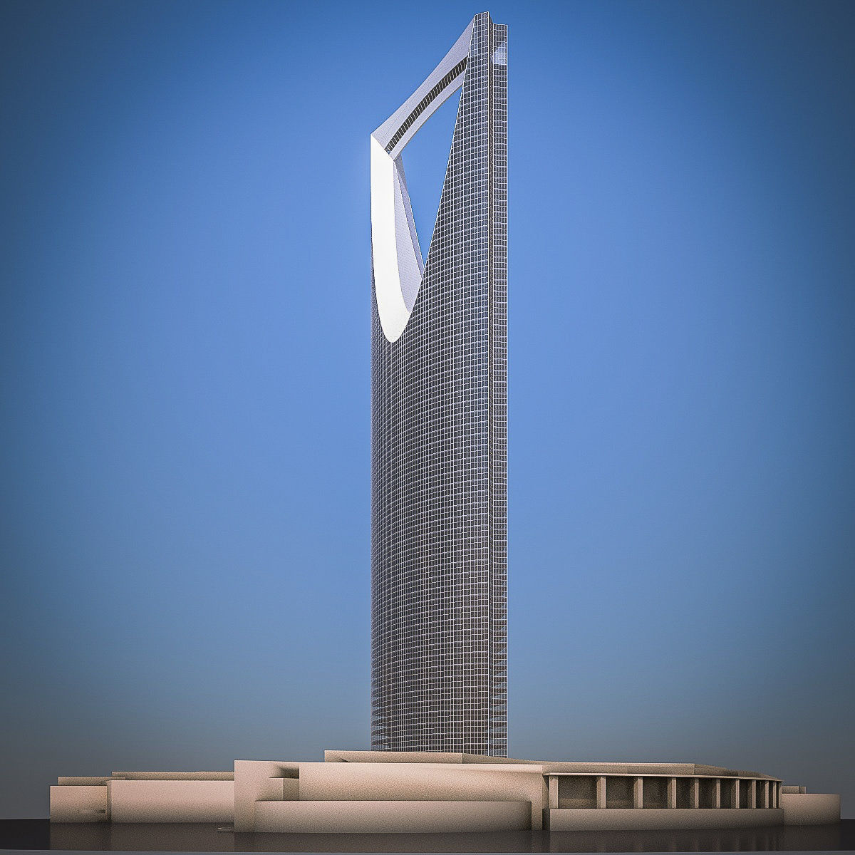 Gulf Buildings Set - 4 Pack Low-poly 3D model_42