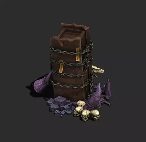 Wicked grave - coffin 3D model_0