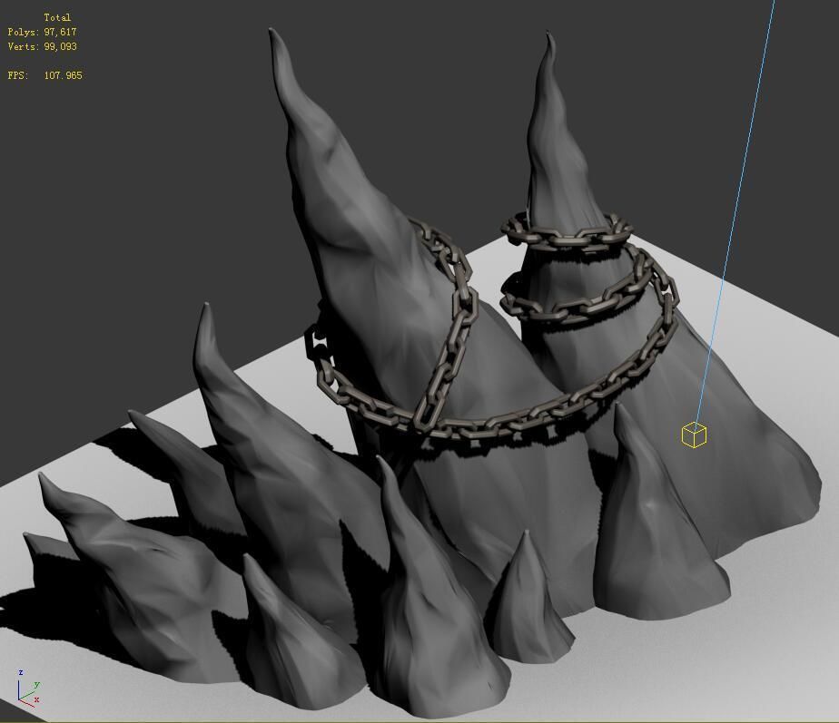 Wicked graves - stone teeth 01 3D model_1