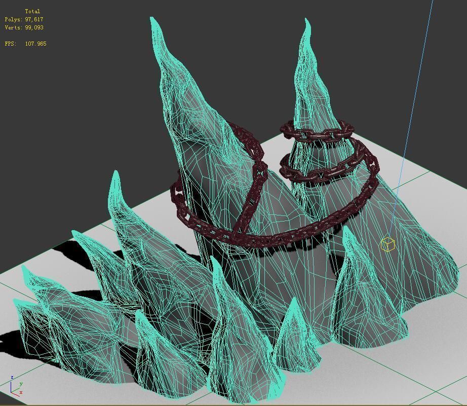 Wicked graves - stone teeth 01 3D model_2