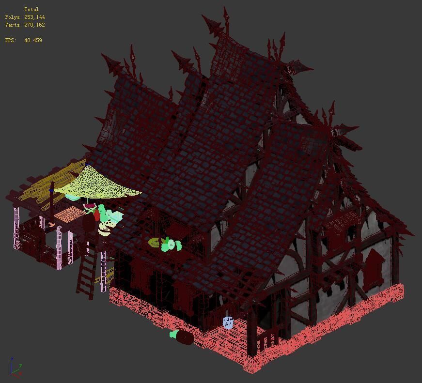 Wild - broken building 3D model_3