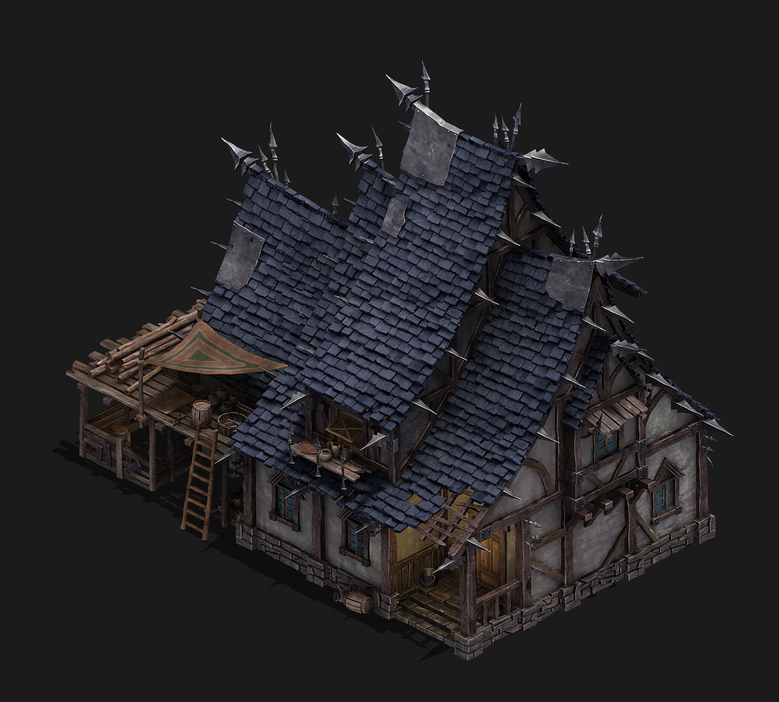 Wild - broken building 3D model_4
