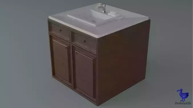 Bathroom Sink - Modern PBR 3D Model