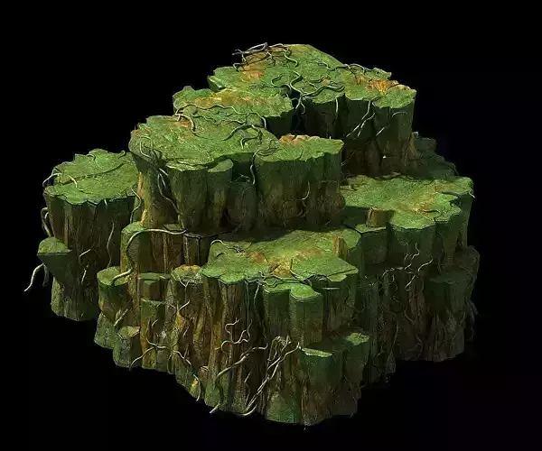 oison Valley scene - rock walls covered with vines