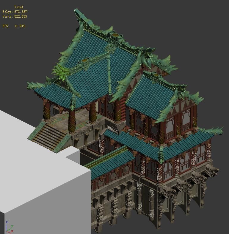 Jade Building - Alcohol Pavilion 3D model_1