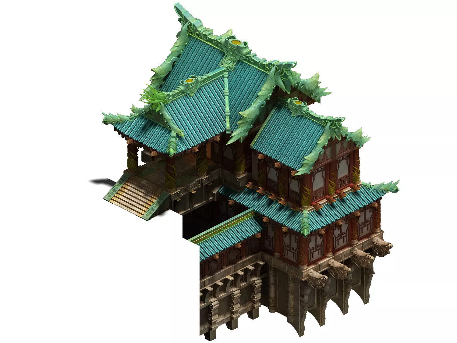 Jade Building - Alcohol Pavilion 3D model_0