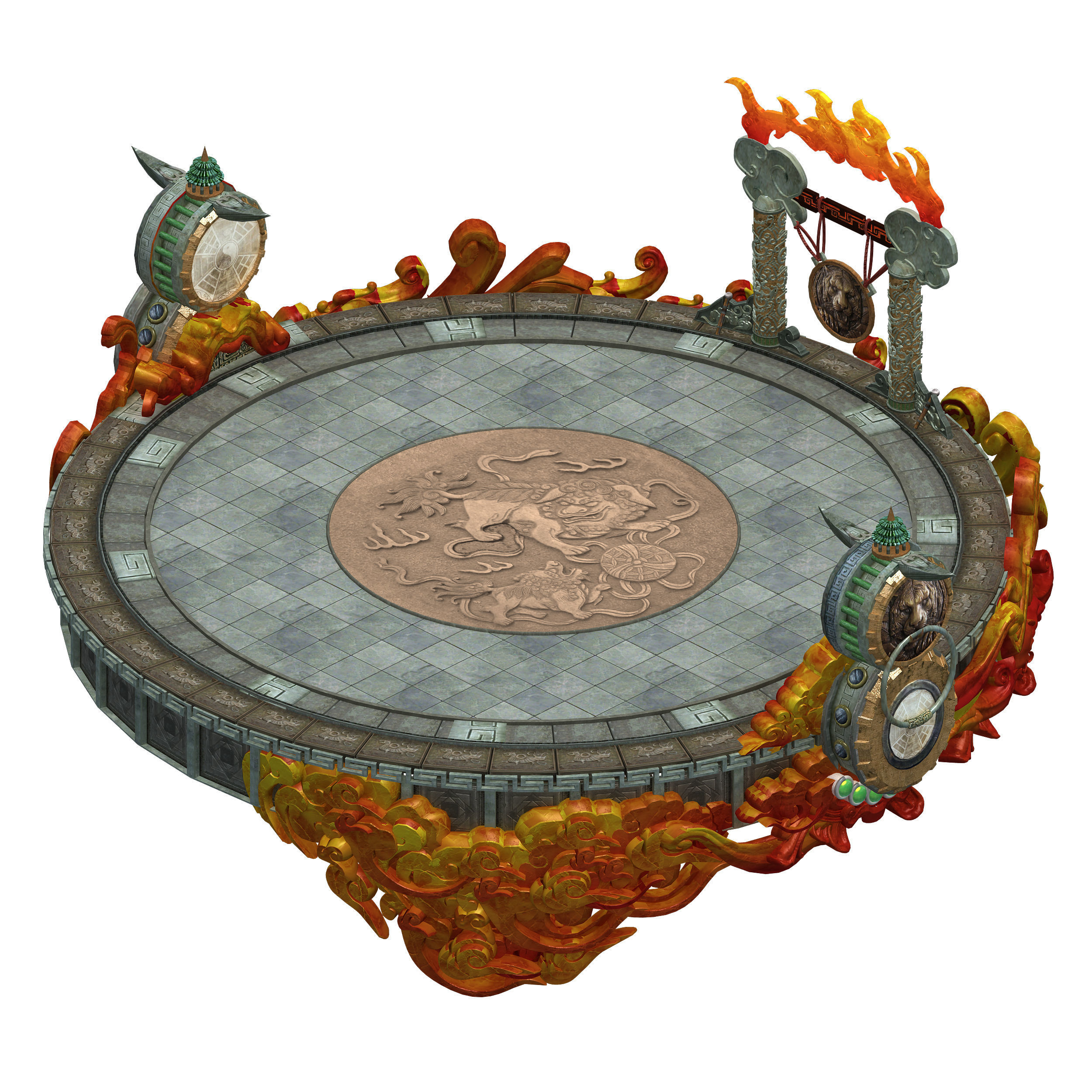 Main city contest field 3D model_2