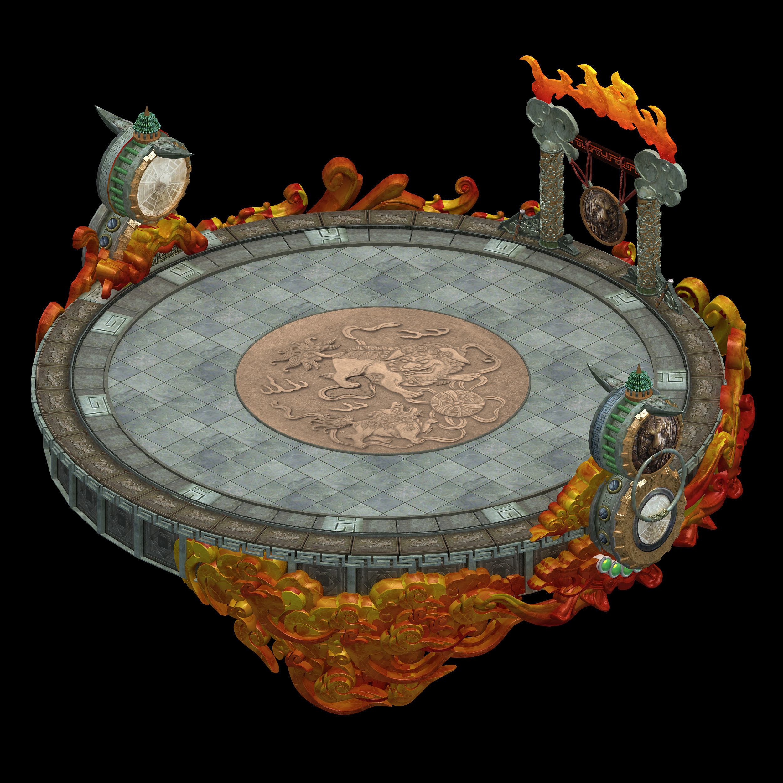 Main city contest field 3D model_3