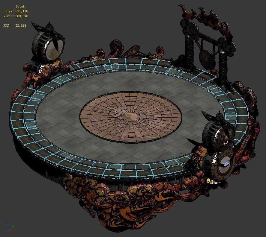 Main city contest field 3D model_1