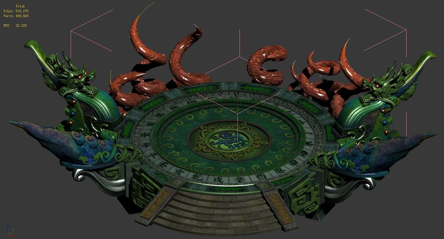Religion - altar platform 3D model_1