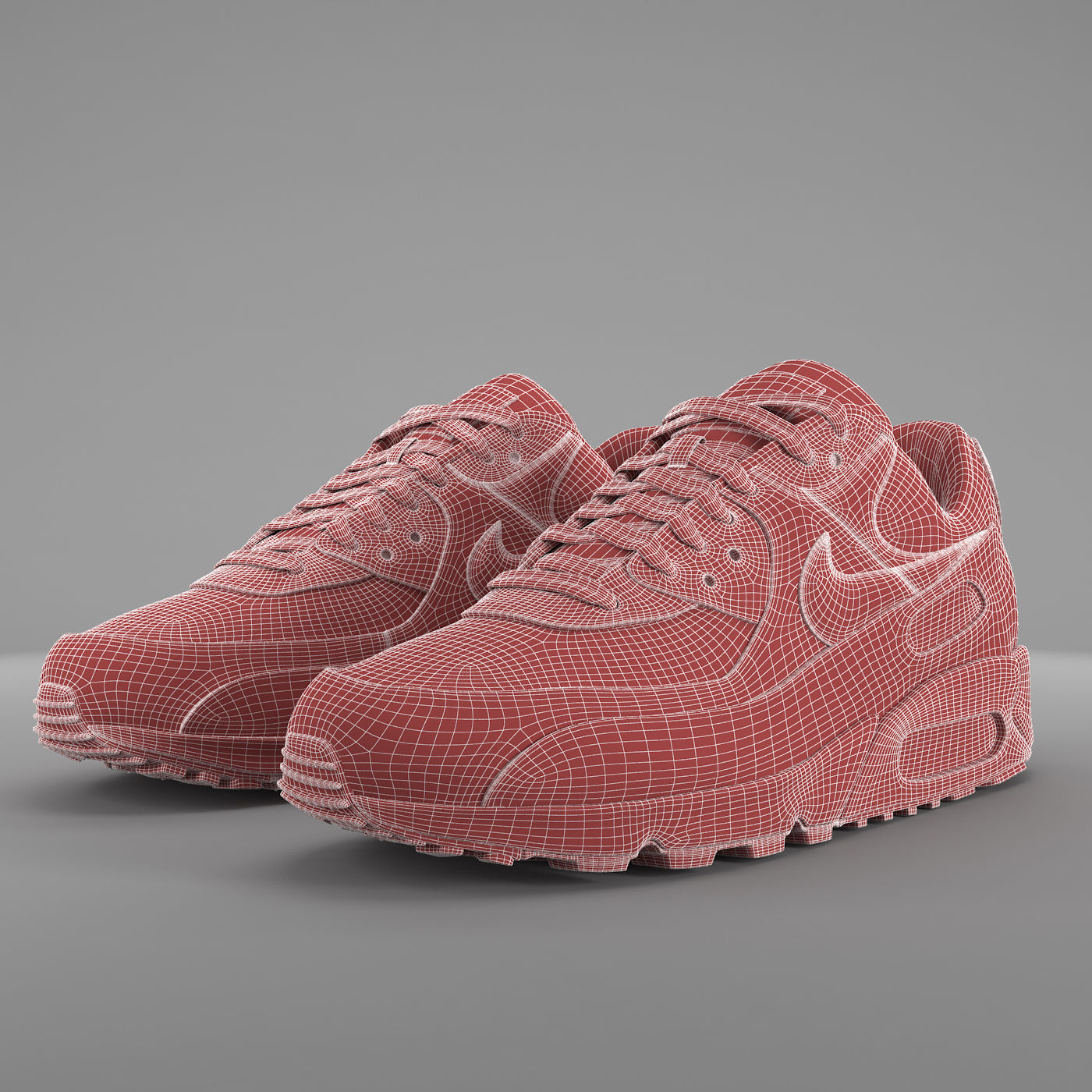 Air Max 90 Nike PBR Low-poly 3D model_7