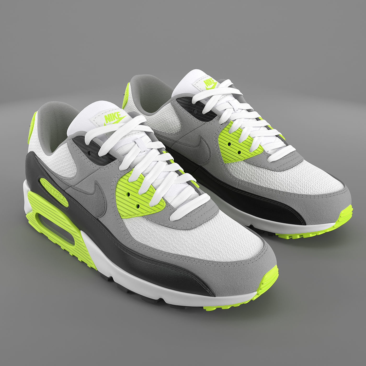 Air Max 90 Nike PBR Low-poly 3D model_3