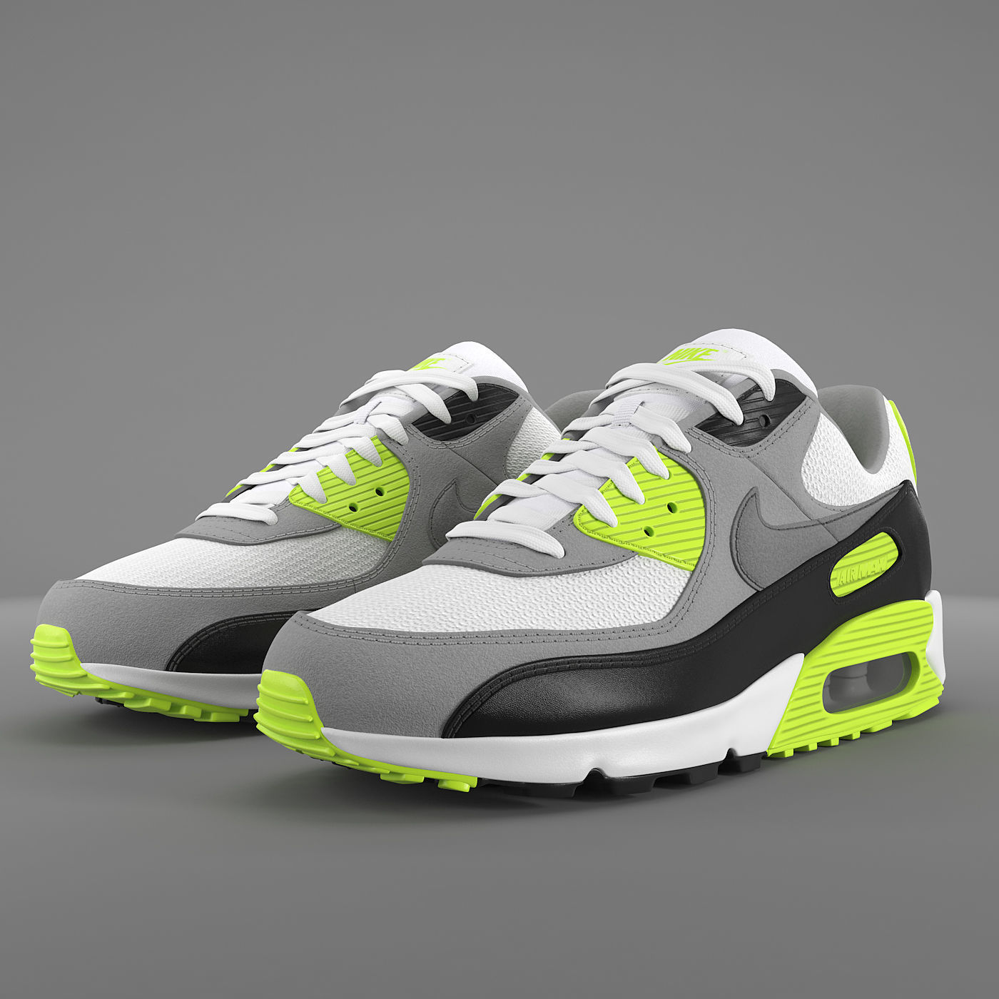 Air Max 90 Nike PBR Low-poly 3D model_6