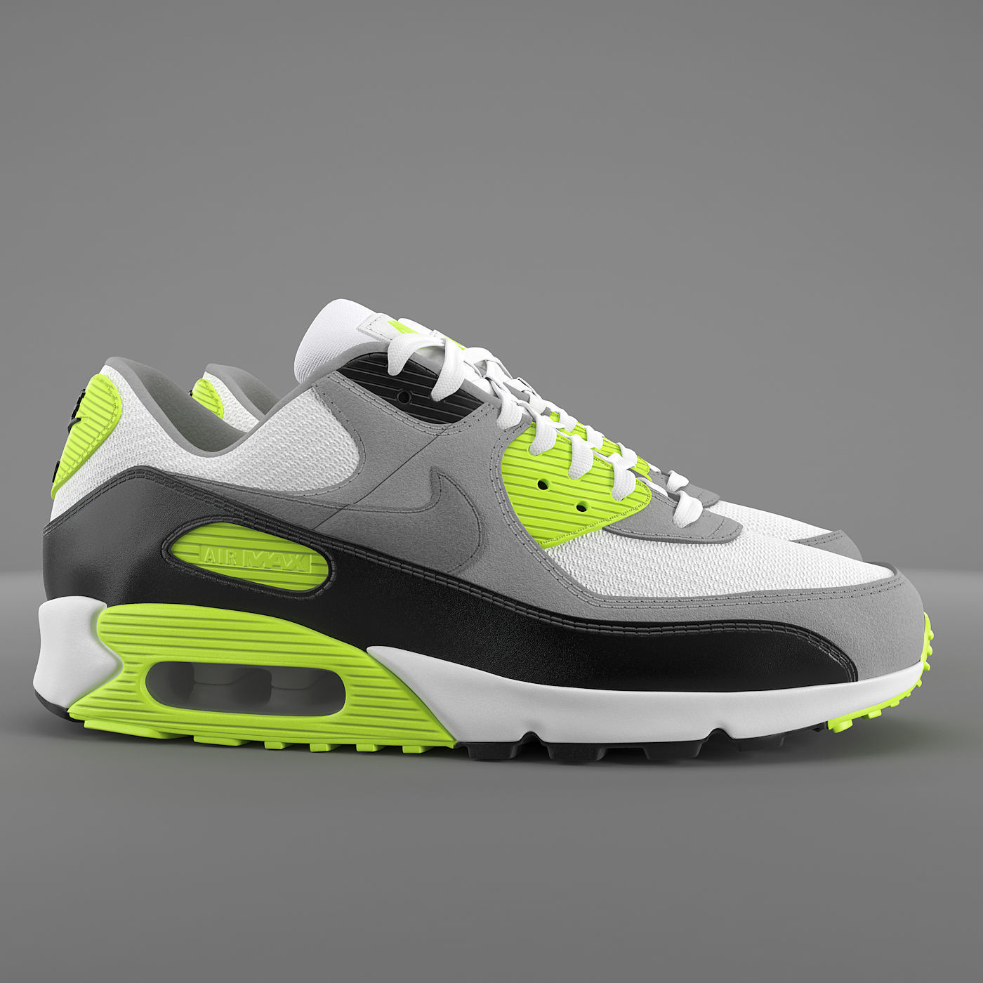 Air Max 90 Nike PBR Low-poly 3D model_4