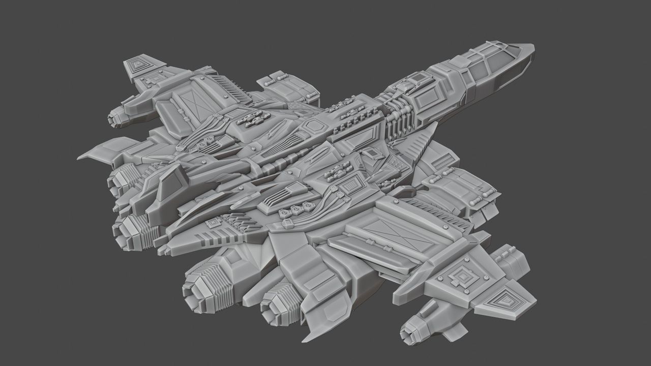 Spaceship-Bigboss spaceship 3D print model_1