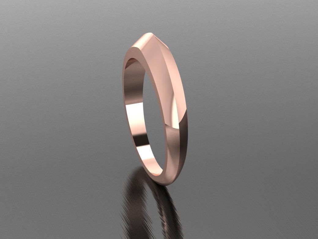 Knife Edge Sword Modern Ring Size 7 3D print model_2