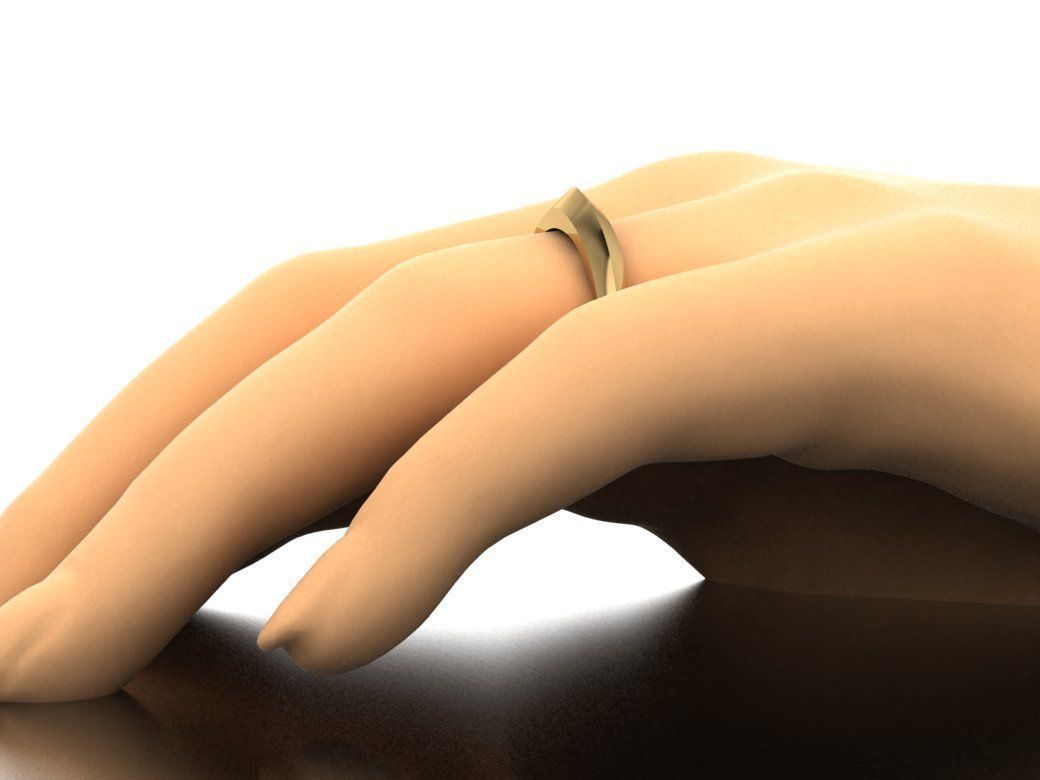 Knife Edge Sword Modern Ring Size 7 3D print model_6