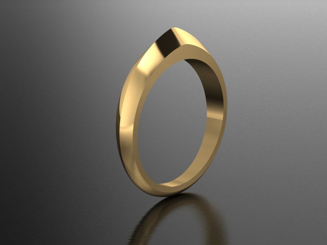 Knife Edge Sword Modern Ring Size 7 3D print model_4