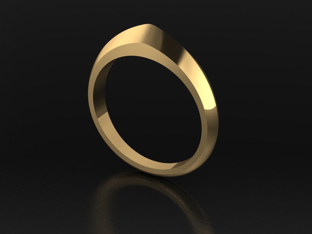 Knife Edge Sword Modern Ring Size 7 3D print model_3