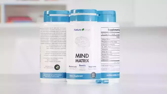 Modelo 3D de Bottle and Pills 3D model