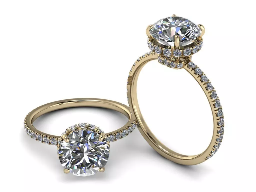 Diamond Jewelry Ring 009 3D print model