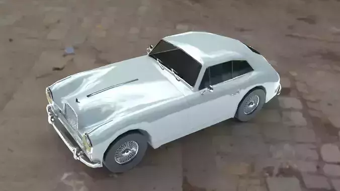 Aston Martin DB2 Low-poly 3D model
