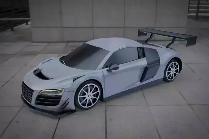 Audi R8 LMS Low-poly 3D model