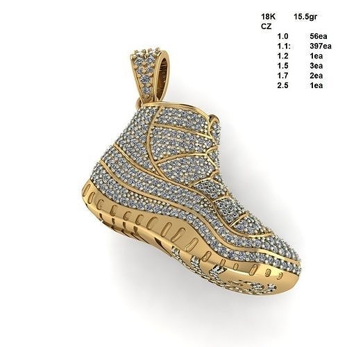  Shoes pendant 3D print model