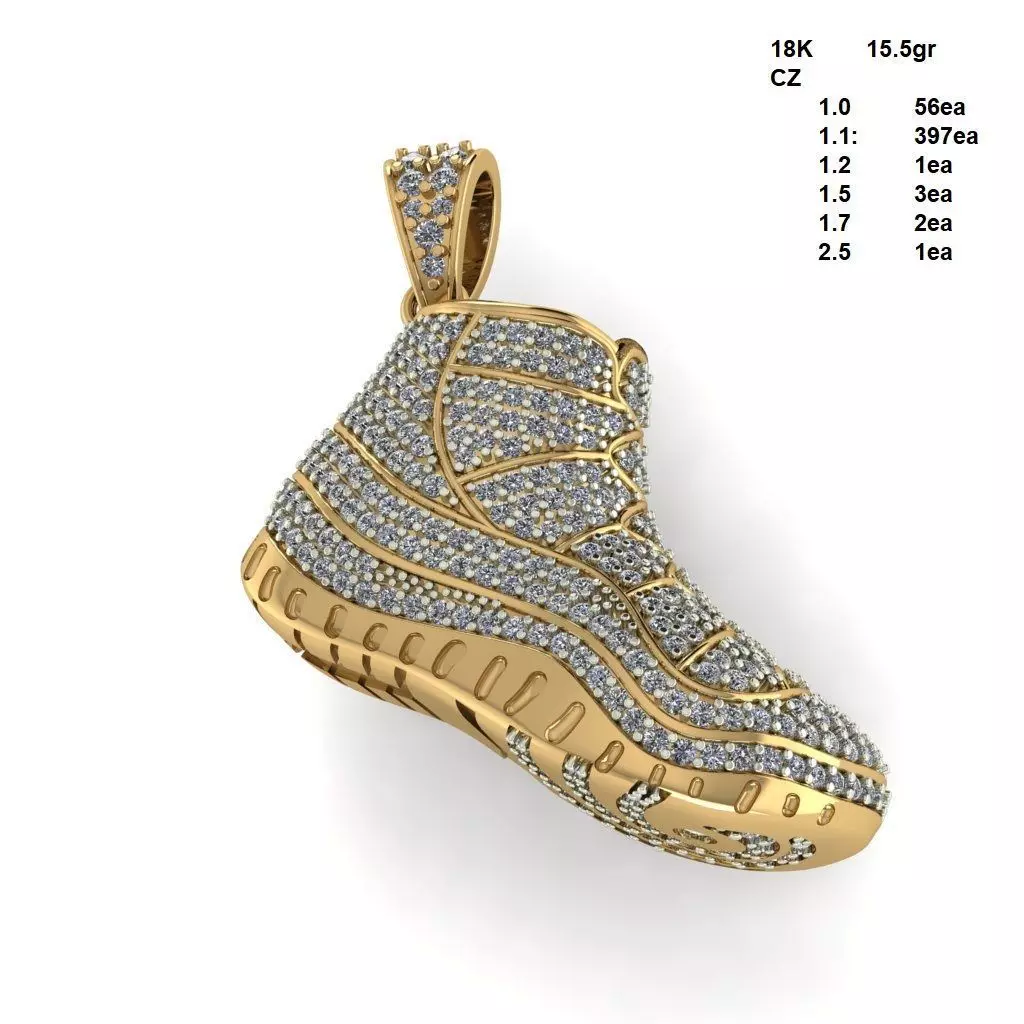 Shoes pendant 3D print model