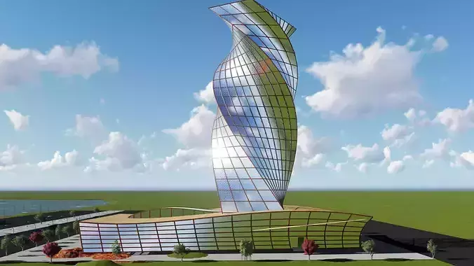 amazing building Low-poly 3D model